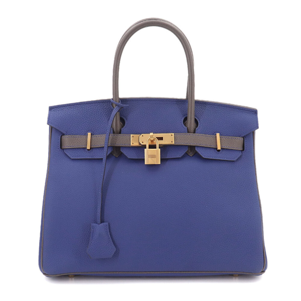 Hermes Birkin 30, Togo leather, Personal SPO, Blue Electric/Etoupe, Handbag, ...